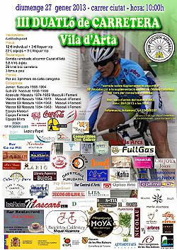 III Duatló carretera Vila d'Artà 2013