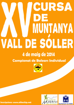 XV Cursa de Muntanya Vall de Soller 2014