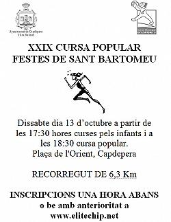 XXIX Cursa de Sant Bartomeu 2012