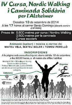 IV Cursa per l'Alzheimer 2014