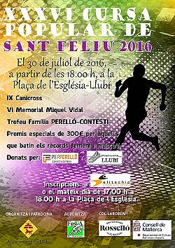 XXXVI Cursa Popular Sant Feliu de Llubí 2016